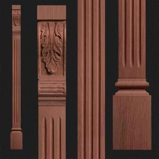 Schlagleisten Profile aus Holz für historische Gebäude und Fenstersanierung.