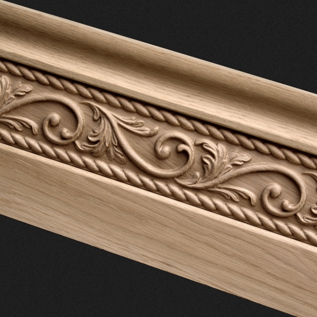Exclusive wooden baseboard moulding, classic wooden skirting board