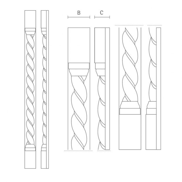 furniture pilaster – braid