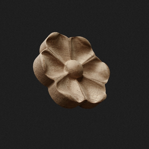 Holz-Blumen-Rosette maxi